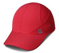 Sport cap Soft Brim Lightweight Waterproof Running Hat Breathable Baseball Cap Quick Dry Sport Caps Cooling Portable Sun Hats for Men and Woman Performance Cloth Workouts and Outdoor Activities Red