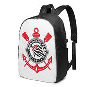 Sport Club Soccer Corinthians Paulista - Mochilas para adultos y jóvenes, bolsa para laptop, mochila USB de 17 pulgadas para uso diario, color, 5.0cm*10.5cm*20.5cm, Estuche para lápices