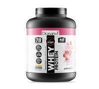 SPORT LIVE Concentrado de proteinas de suero de leche | Whey Protein en polvo con L-Glutamina y L-Leucina | Ayuda a aumentar tu masa muscular | Mejora tus batidos |Yogur-Fresa | 1,45 KG