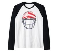 Sport Rugby Footballer - Casco de fútbol americano Camiseta Manga Raglan