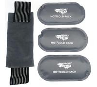 Sport Temp 3 paquetes de gel reutilizables para terapia de frío y calor, flexibles cuando se congela para lesiones, dolor en las articulaciones, cadera, hombro, espalda, rodilla, compresa ajustable