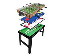 Sport1 Maxi Supertable - Futbolín 4 en 1 (122 x 60 x 81,5 cm), diseño de futbolín, ping pong, hockey, billar, incluye accesorios, idea de regalo