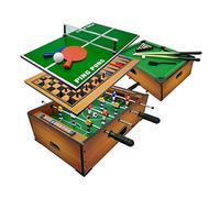 Sport1 Multijuego 6 en 1 de Mesa - Futbolín 6 vs 6 Barras salientes/Ping Pong/Mesa de Billar/ajedrez/Dama & Backgammon cm 51 x 31 x 16