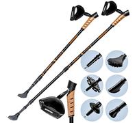 SPORTANA® Bastones de Senderismo Bastón de Trekking para Caminar Altura Ajustable de Aluminio Anti-Choque Alpinismo