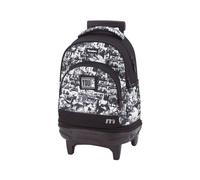 Sportandem Mochila Carro Fijo Compact Desmontable Tandem Graffo, Blanco Negro