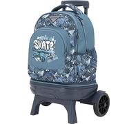 Sportandem PRIVATA Carro Desmontable, Mochila Escolar con Ruedas Grandes y Silenciosas, 35L, 5 Compartimentos, Tirantes Ergonómicos, Bolsillo Lateral para Botella, Asa Acolchada Superior, Urban