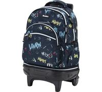 Sportandem Tandem Carro Compact Desmontable, Mochila Escolar con Carro Fijo Resistente, 35L, 5 Compartimentos, Tirantes Ergonómicos, Bolsillo Lateral para Botella, Forro Cubre Ruedas, Modelo London