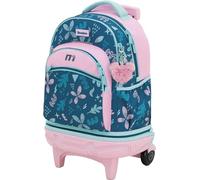 Sportandem Tandem Carro Escolar Desmontable 35L, 5 Compartimentos, Mochila con Carro Fijo Resistente, Cremallera, Bolsillo Frontal con Organizador, Tirantes Ergonómicos, Lateral para Botella, Jess