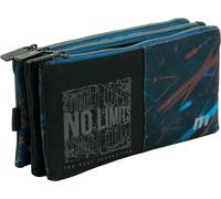 Sportandem Tandem Estuche Escolar portatodo con 3 Bolsillos Independientes y Cierre de Cremallera, Azul, Negro, Granate, Capacidad 1 L, 24,5×9,5×4 cm