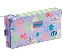 Sportandem Tandem Estuche Escolar portatodo con 3 Bolsillos Independientes y Cierre de Cremallera Lila Rosa, Capacidad 1 L, 24,5×11×4 cm