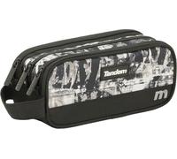 Sportandem Tandem Estuche Escolar - Tres cuerpos Independientes con Cremallera B&W PTDO.Triple Cuerpo