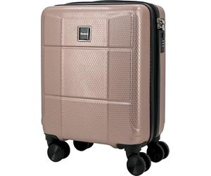 Sportandem Tandem Maleta Expandible Palma ABS Cabina 16, Maleta Rígida Expandible, Compacta 33x45x20/25 cm, 30 L, Ruedas Dobles 360°, Cierre de Combinación, Rosa Dorado