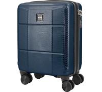 Sportandem Tandem Maleta Expandible Palma ABS Cabina, Maleta Rígida Compacta 33x45x20/25 cm, Ruedas Dobles 360° y Cierre de Combinación, Azul Marino