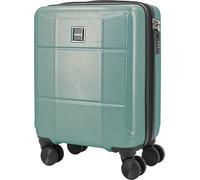 Sportandem Tandem Maleta Rígida Expandible Palma ABS Cabina 16, Maleta Cabina Compacta con Ruedas Dobles 360° y Cierre de Combinación, 33x45x20/25 cm, Verde Ópalo