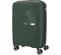 Sportandem Tandem Maleta Rígida Expandible Teide, Maleta Cabina 36x55x20/25 cm, Ruedas Dobles 360° y Cierre de Combinación, Verde Botella