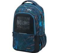 Sportandem Tandem mochila escolar con compartimento para portátil, gran capacidad 27 L, bolsillos para botella y frontal, espalda ergonómica y transpirable, azul, negro, granate