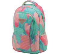 Sportandem Tandem mochila escolar con compartimento para portátil y correas ergonómicas, 27 L, rosa y verde