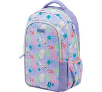 Sportandem Tandem mochila escolar con compartimento para portátil y tirantes ergonómicos transpirables, bolsillo para botella, 27 L, lila y rosa