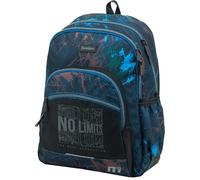 Sportandem Tandem Mochila escolar doble compartimento con bolsillo para portátil y base reforzada, 20 L, azul, negro, granate