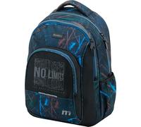 Sportandem Tandem mochila escolar doble cuerpo con compartimento acolchado para portátil y bolsillos organizadores, 23 L, azul, negro, granate