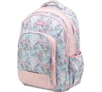Sportandem Tandem mochila escolar doble cuerpo con compartimento para portátil y bolsillo para botella, rosa, 23 L