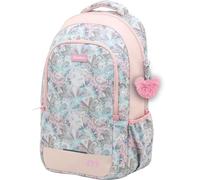 Sportandem Tandem mochila escolar ergonómica con compartimento para portátil, bolsillo frontal y lateral para botella, adaptable a carro, 27 L, rosa