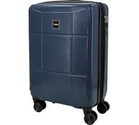 Sportandem Tandem Palma Maleta Rígida Expandible, Maleta Cabina 37 x 55 x 20/25 cm, ABS con Ruedas Dobles 360° y Cierre de Combinación, Azul Marino