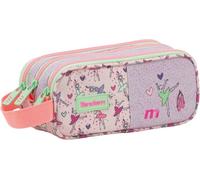 Sportandem Tandem portatodo Triple Cuerpo con Cremallera, Lila y Rosa, Capacidad 1 L, 22,5×9,5×8 cm, con asa Lateral