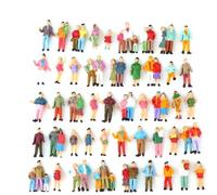SPORTARC 100 figuras de personas a escala 1:87, modelo de trenes, figuras pintadas, pasajeros, personas para escenas en miniatura, paisaje