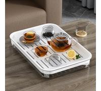 SPORTARC Bandeja de drenaje, bandeja de drenaje de tazas, bandeja de drenaje de platos, escurridor de platos de plástico para secar platos, tazas, vasos, tazas de café (L)