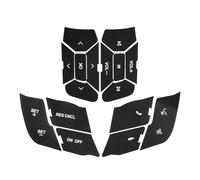 SPORTARC Calcomanías para botón de volante, calcomanías de Ford Mustang, etiquetas superpuestas de reparación para Ford Mustang 2015-2018, vinilo negro con letras blancas, resistente a la luz solar