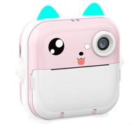 SPORTARC Cámara para niños, cámara de impresión instantánea para niños con calcomanías divertidas, pantalla de 2 4 pulgadas, interactiva (azul)