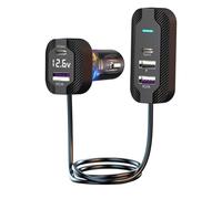 SPORTARC Cargador de coche, cargador de vehículo, adaptador de coche de carga rápida, 75 W multipuerto USB-C PD, para iPhone, Android, Samsung, tabletas, 5 puertos