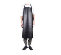 SPORTARC Delantal de vinilo de goma impermeable, modelo ligero, resistente a los químicos, delantal de trabajo para lavar platos, laboratorio, carnicero, limpieza de peces (negro, M)