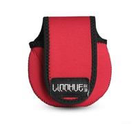 SPORTARC Funda protectora para carrete de pesca para pesca de cebo, prácticas tiras de cinta de sujeción para un uso fácil, Bolsa para carrete de fundición, color rojo
