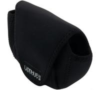 SPORTARC Funda protectora para carrete de pesca para pesca de cebo, prácticas tiras de cinta de sujeción para un uso fácil, Bolsa de carrete giratorio, color negro