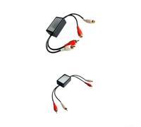 SPORTARC Hum para eliminador de ruido de bucle de tierra, filtro de audio de 3,5 mm para radio de coche, configuración de cine en casa, color negro