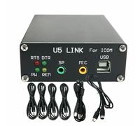 SPORTARC ICOM - Interfaz de radio, cable USB de radio, adaptador de tarjeta de sonido para PC IC-706 718 725 735 746 756 7800, soporte HRD DM780 Logg32, negro