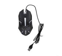 SPORTARC Innovador mouse para juegos conectado por USB con un sistema de seguimiento óptico de alta resolución de 1600 DPI (negro)