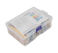 SPORTARC Kit de resistencias de película metálica, juego de resistencias surtidas de 1/4 W, 2600 piezas de componentes electrónicos, para Arduino, proyectos de bricolaje, experimentos escolares