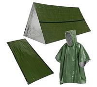 SPORTARC Kit de supervivencia de emergencia 3 en 1 para exteriores, impermeable, saco de dormir, kit de tienda de campaña