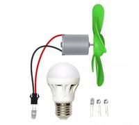 SPORTARC Mini motor de turbina eólica, generador de energía eólica, generador de energía alternativo, kit de bricolaje LED (con Blub)