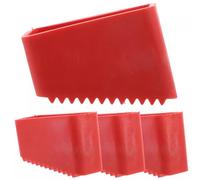 SPORTARC Patas de goma para escalera, tapas de extremo de escalera, protectores de suelo antideslizantes para azulejos de madera, agarre profundo de ranura, rojo, 50 x 20 mm interno, paquete de 4