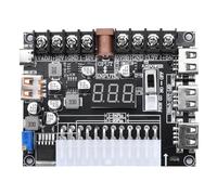 SPORTARC Probador de fuente de alimentación ATX, placa adaptadora de 20/24 pines, pantalla de voltaje, puertos USB QC PD, para reparación de fuente de alimentación de PC, negro