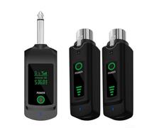 SPORTARC Sistema de micrófono inalámbrico, transmisor y receptor XLR inalámbrico de 2.4 G de 20 Hz a 20 KHz para mezclador de audio de guitarra eléctrica/bajo (uno a dos)