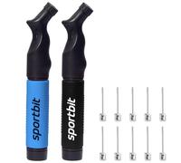 SPORTBIT Bomba de Pelota con 5 Agujas - Sistema de inflado Push & Pull - Ideal para Todas Las Pelotas Deportivas - Bomba de Voleibol, inflador de Baloncesto, Bomba de Aire para balones de fútbol