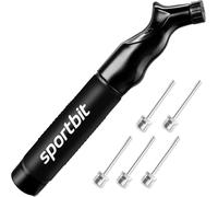 SPORTBIT Bomba para Balones con 5 Agujas - Sistema de inflado Push & Pull - Ideal para Fútbol, Baloncesto, Voleibol y Otros Balones Deportivos
