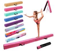 SportBob Viga de Equilibrio Gimnasia 240 cm, Barra de Gimnasia Plegable Portátil para Entrenamiento con Base de Goma Antideslizante para Niños, Principiantes y Gimnastas Profesionales