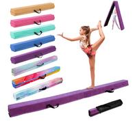 SportBob Viga de Equilibrio Gimnasia 270 cm, Barra de Gimnasia Plegable Portátil para Entrenamiento con Base de Goma Antideslizante para Niños, Principiantes y Gimnastas Profesionales
