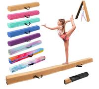 SportBob Viga de Equilibrio Gimnasia 300 cm, Barra de Gimnasia Plegable Portátil para Entrenamiento con Base de Goma Antideslizante para Niños, Principiantes y Gimnastas Profesionales